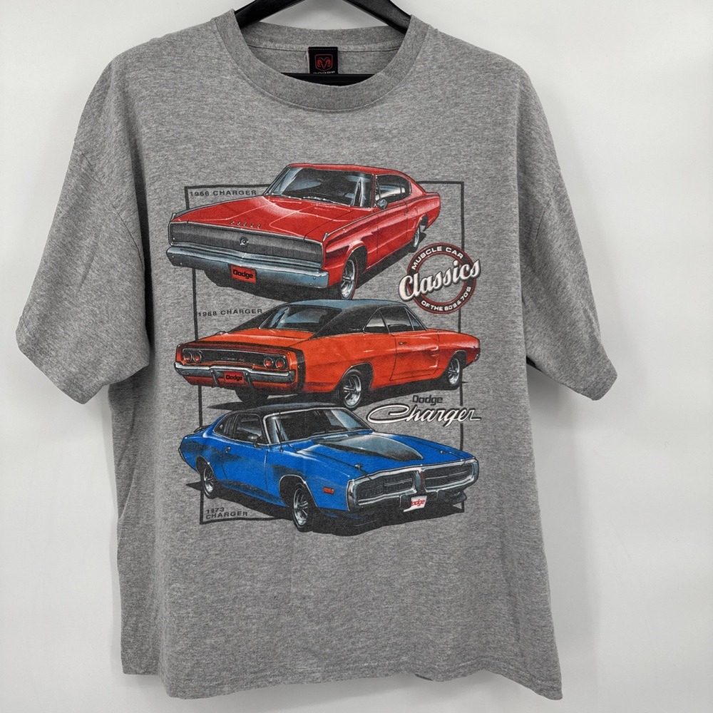 Vintage 90s American‎ Muscle Dodge Charger T Shirt Classics Size XL Car Show